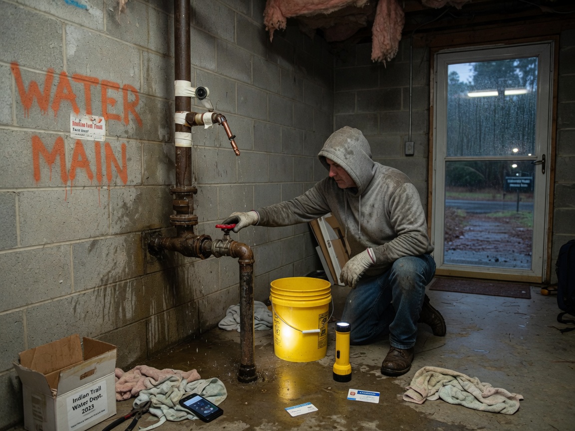 How to Shut Off Your Water Main After a Burst Pipe in Indian Trail