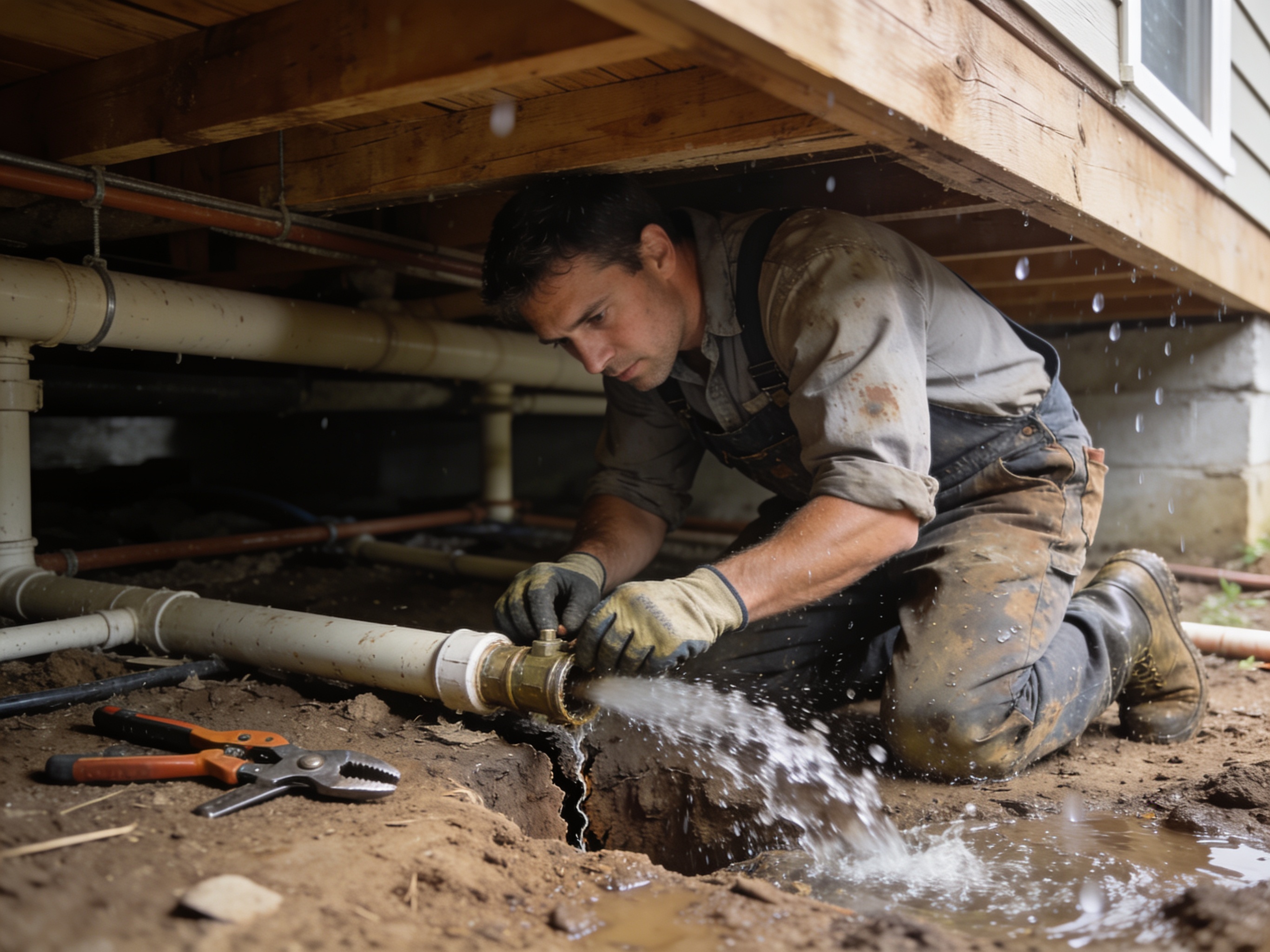 Pipe Burst Under House in Indian Trail 